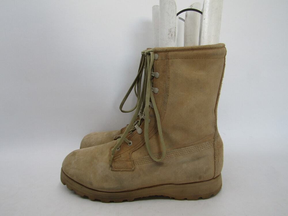 Belleville Mens Size 11 R Brown Suede Canvas Combat Tactical Military Work Boots